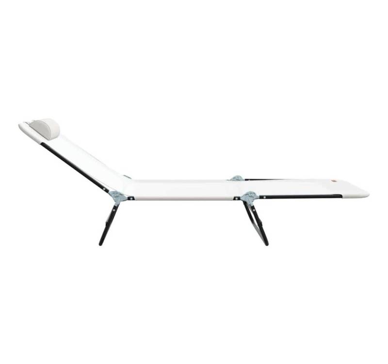 vidaXL Gartenliege Klappbare Sonnenliegen 2 Stück mit Kopfstütze Creme Textilene vidaXL Gartenliege Klappbare Sonnenliegen 2 Stück mit Kopfstütze Creme Textilene von vidaXL