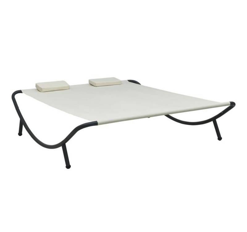 vidaXL Gartenliege Sonnenliege Stoff Creme von vidaXL