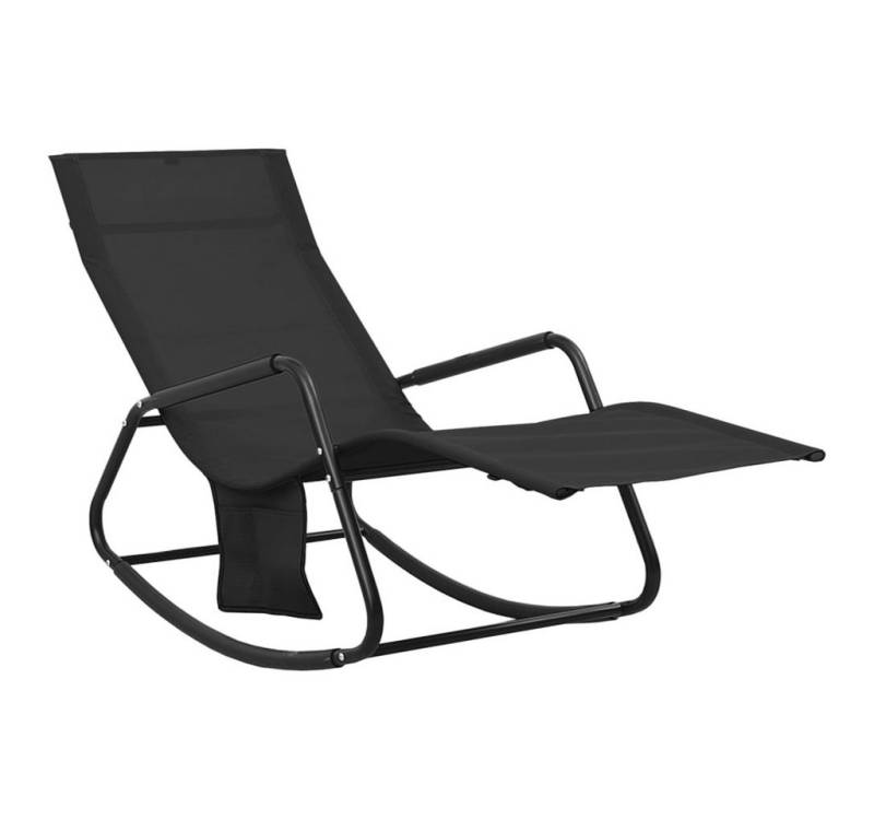 vidaXL Gartenliege Sonnenliege Stahl und Textilene Schwarz, 1 St. vidaXL Gartenliege Sonnenliege Stahl und Textilene Schwarz, 1 St. von vidaXL