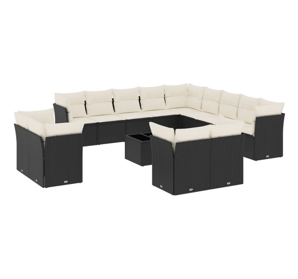 vidaXL Gartenlounge-Set, 14-tlg. Garten-Sofagarnitur mit Kissen Schwarz Poly Rattan vidaXL Gartenlounge-Set, 14-tlg. Garten-Sofagarnitur mit Kissen Schwarz Poly Rattan von vidaXL