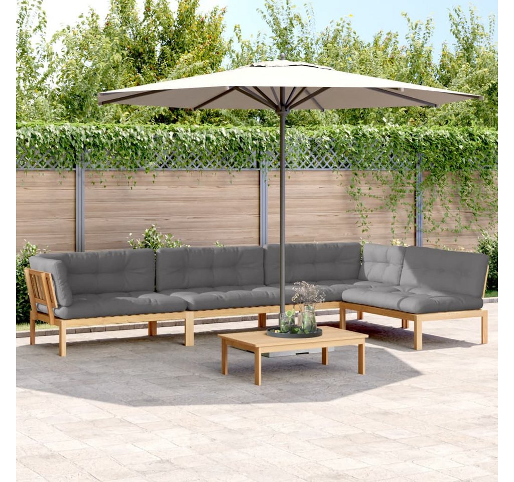 vidaXL Gartenlounge-Set, 5-tlg. Garten-Sofagarnitur aus Paletten mit Kissen Akazienholz vidaXL Gartenlounge-Set, 5-tlg. Garten-Sofagarnitur aus Paletten mit Kissen Akazienholz von vidaXL