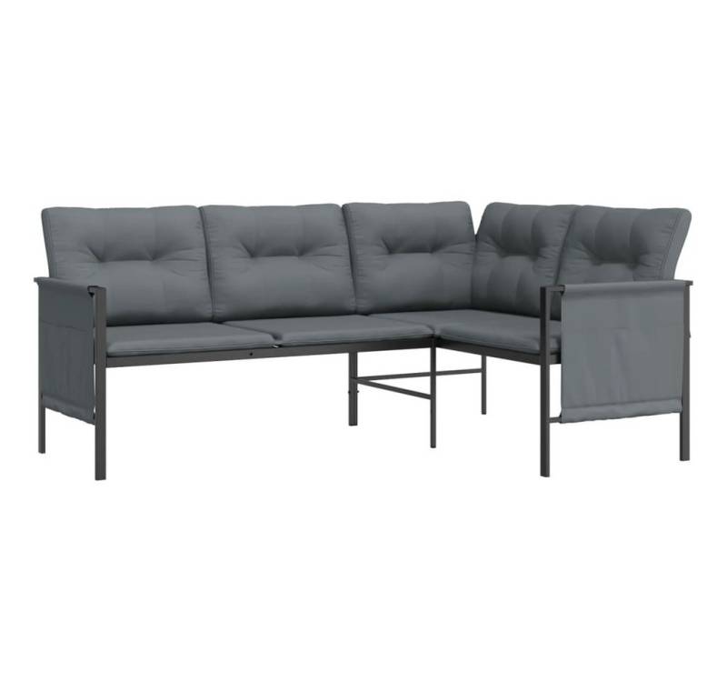vidaXL Gartenlounge-Set, Garten-Ecksofa Anthrazit Stahl und Textilene von vidaXL