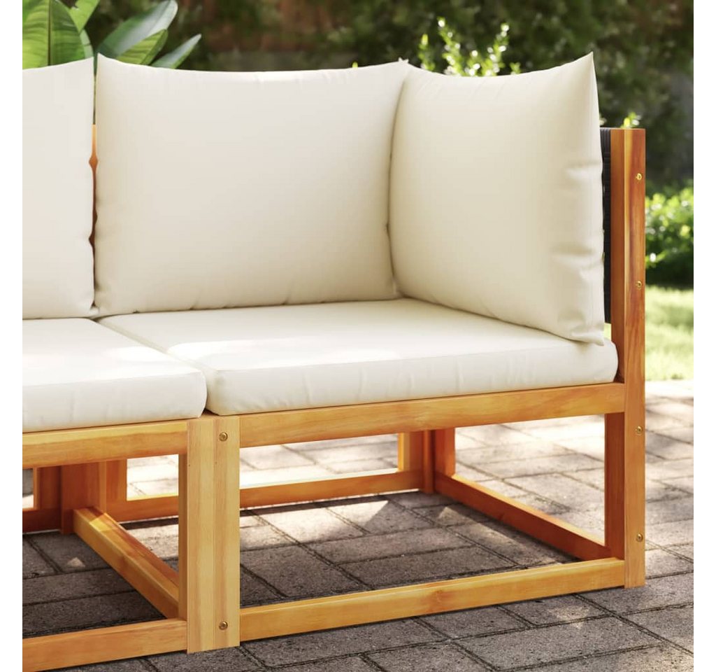 vidaXL Gartenlounge-Set, Garten-Ecksofa mit Kissen Massivholz Akazie von vidaXL