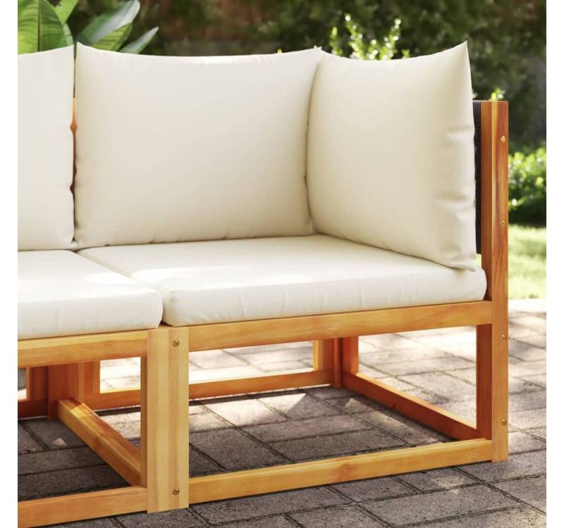 vidaXL Gartenlounge-Set, Garten-Ecksofa mit Kissen Massivholz Akazie von vidaXL