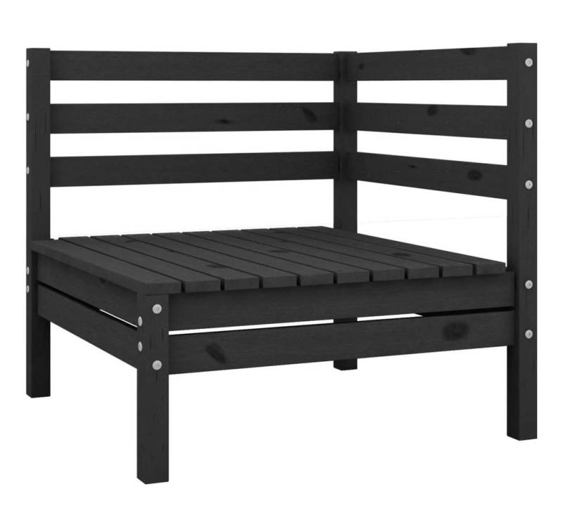 vidaXL Gartenlounge-Set, Garten-Ecksofas 2 Stk. Schwarz Massivholz Kiefer von vidaXL