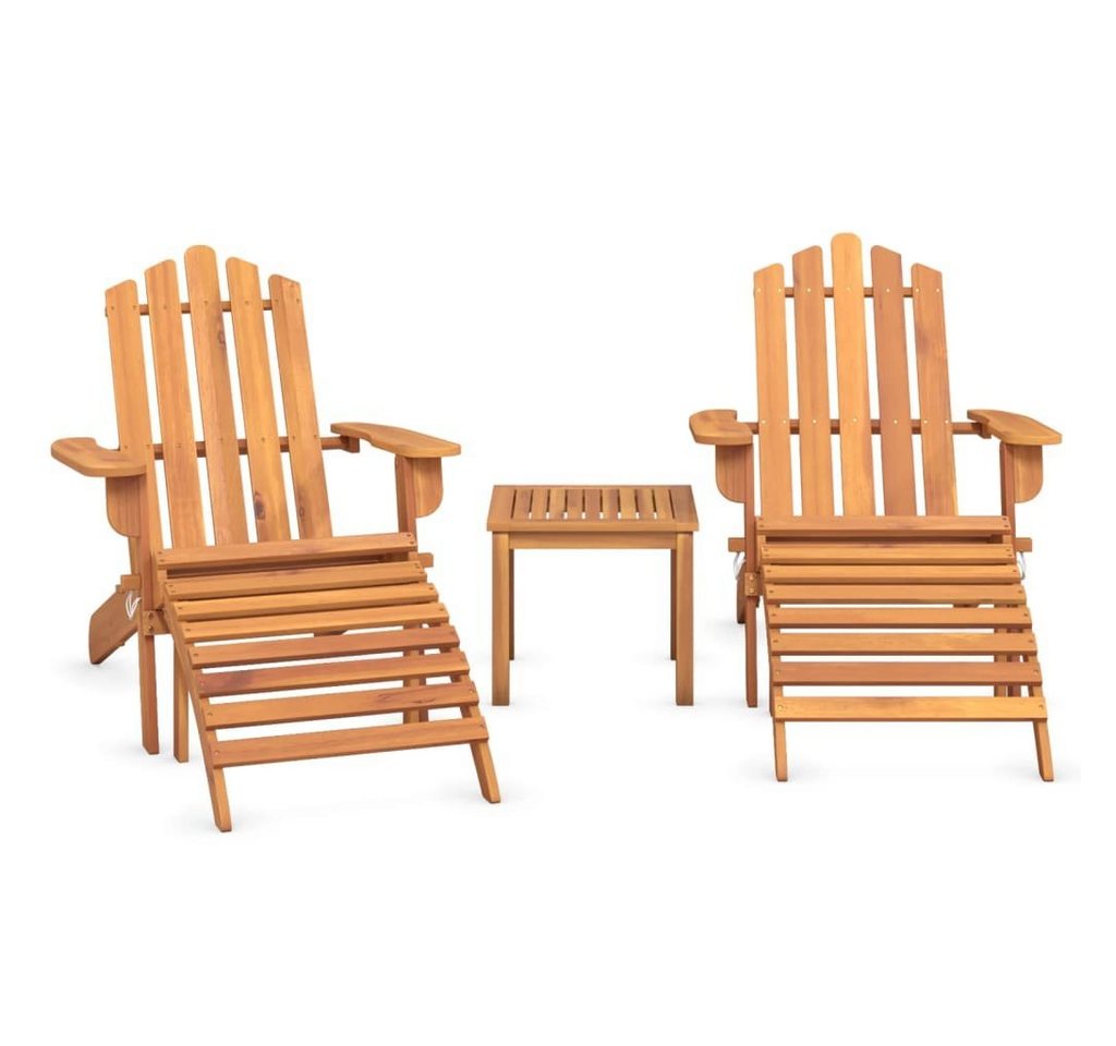 vidaXL Gartenlounge-Set 3-tlg. Garten-Lounge-Set Adirondack Massivholz, (3-tlg) von vidaXL