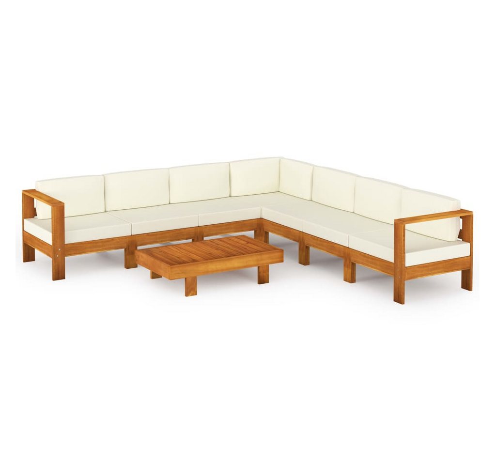 vidaXL Gartenlounge-Set 8-teiliges Garten-Lounge-Set mit Kissen 100 x 60 cm nholz, (1-tlg) von vidaXL