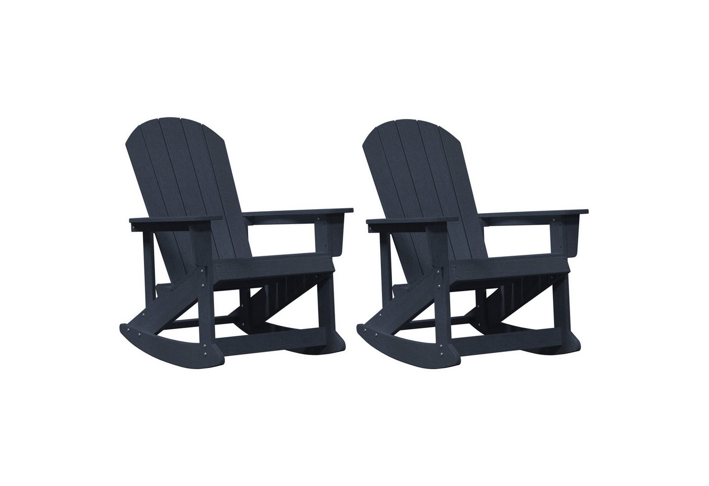 vidaXL Gartenlounge-Set Adirondack Schaukelstühle 2 pcs Marineblau 73.5 x 92 x 90 cm, (2-tlg) von vidaXL