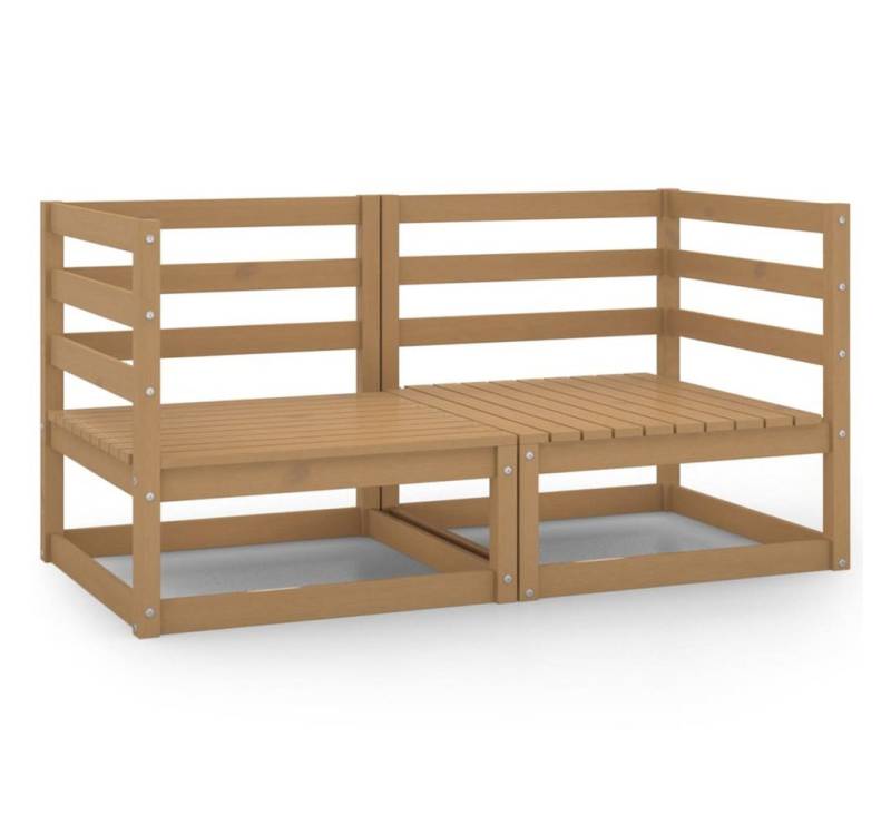 vidaXL Gartenlounge-Set Garten-Ecksofas 2 Stk. Honigbraun Kiefer Massivholz, (1-tlg) von vidaXL