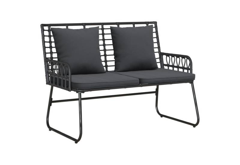 vidaXL Gartenlounge-Set Gartenbank mit Kissen Schwarz, Anthrazit 113 x 69 x 83 cm, (1-tlg) von vidaXL