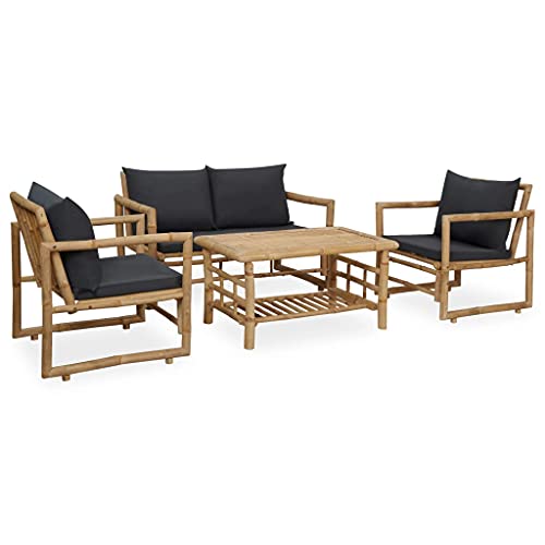 vidaXL Gartenmöbel 4-TLG. mit Auflagen Bank Stuhl Tisch Gartenbank Gartensessel Gartensofa Sofa Gartenset Garten Garnitur Sitzgruppe Bambus vidaXL Gartenmöbel 4-TLG. mit Auflagen Bank Stuhl Tisch Gartenbank Gartensessel Gartensofa Sofa Gartenset Garten Garnitur Sitzgruppe Bambus von vidaXL