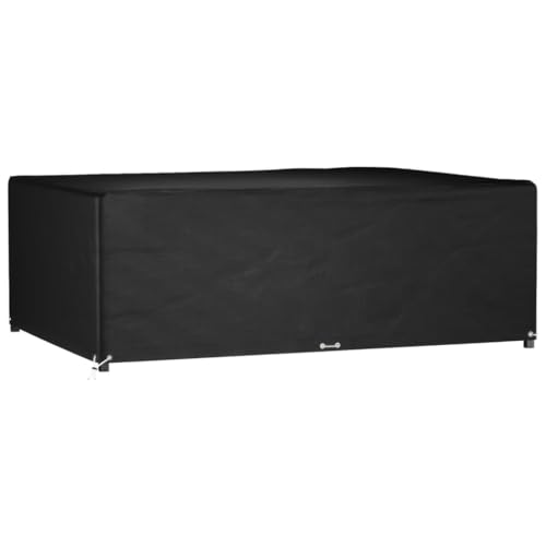 vidaXL Gartenmöbel Abdeckung, Abdeckplane Wasserdicht UV-beständig, Rechteckig Schutzhülle mit 12 Ösen, Garnitur Schutzhaube Abdeckplane für Rattanmöbel, 240x180x80cm von vidaXL