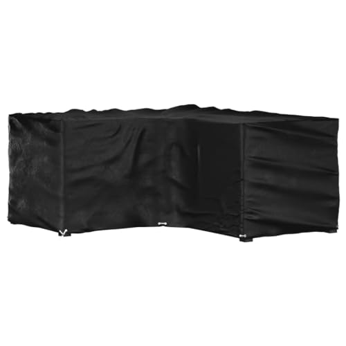 vidaXL Gartenmöbel Abdeckung, Abdeckplane Wasserdicht UV-beständig, Schutzhülle in L-Form mit 16 Ösen, Garnitur Schutzhaube Abdeckplane für Rattanmöbel, 215x215x90cm von vidaXL