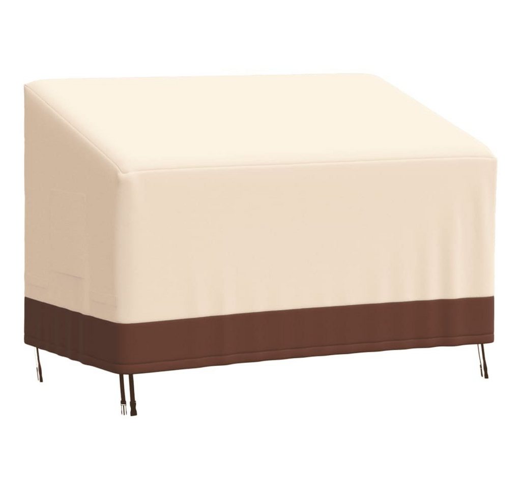 vidaXL Gartenmöbel-Schutzhülle Abdeckung für 2-Sitzer-Bank Beige 132x71x56/81 cm 600D Oxford von vidaXL