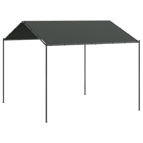 vidaXL Gartenpavillon, Pavillon UV-Schutz Wasserfest, Partyzelt Zelt mit Stahlrahmen, Festzelt Dach Sonnenschutz, Anthrazit 4x4m Stahl Stoff vidaXL Gartenpavillon, Pavillon UV-Schutz Wasserfest, Partyzelt Zelt mit Stahlrahmen, Festzelt Dach Sonnenschutz, Anthrazit 4x4m Stahl Stoff von vidaXL