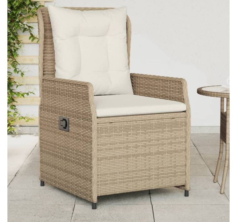 vidaXL Gartensessel, Gartensessel 2 Stk. Verstellbar Beige Poly Rattan vidaXL Gartensessel, Gartensessel 2 Stk. Verstellbar Beige Poly Rattan von vidaXL