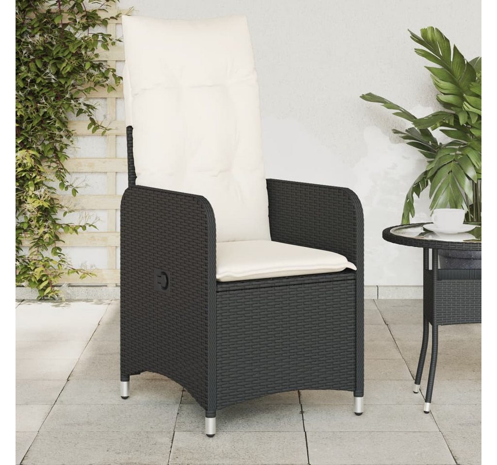 vidaXL Gartensessel, Gartensessel mit Kissen 2 Stk. Verstellbar Schwarz Poly Rattan vidaXL Gartensessel, Gartensessel mit Kissen 2 Stk. Verstellbar Schwarz Poly Rattan von vidaXL