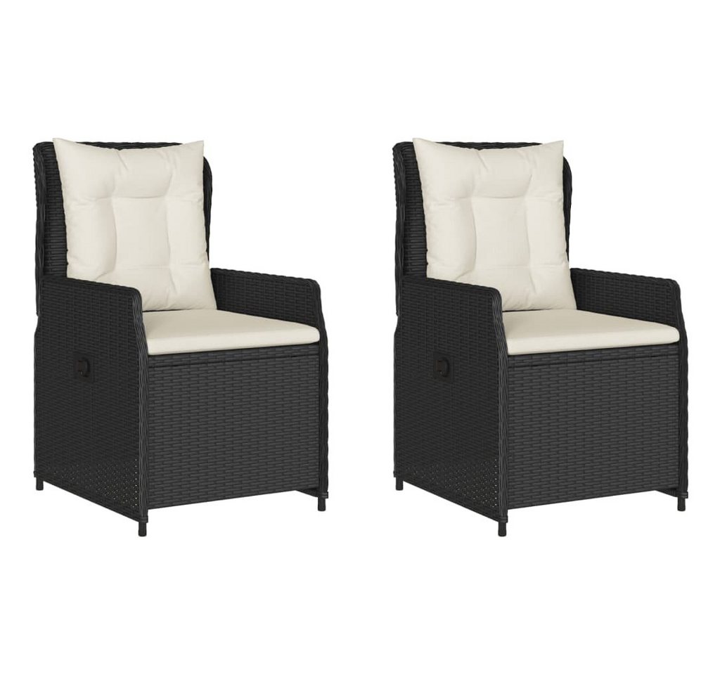 vidaXL Gartensessel, Outdoor Sessel 2 Stk. Verstellbar Schwarz Poly Rattan vidaXL Gartensessel, Outdoor Sessel 2 Stk. Verstellbar Schwarz Poly Rattan von vidaXL