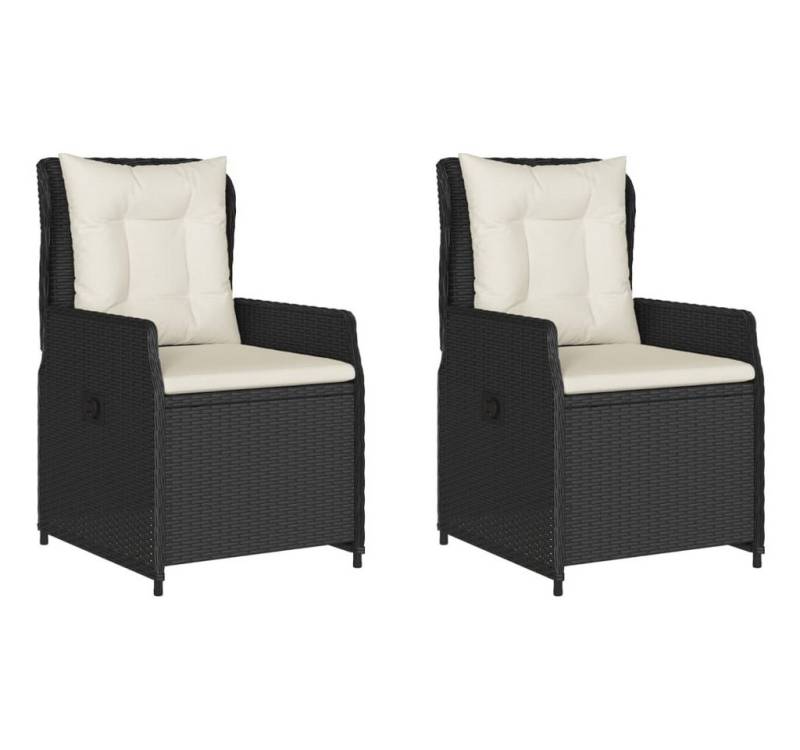 vidaXL Gartensessel, Outdoor Sessel 2 Stk. Verstellbar Schwarz Poly Rattan vidaXL Gartensessel, Outdoor Sessel 2 Stk. Verstellbar Schwarz Poly Rattan von vidaXL
