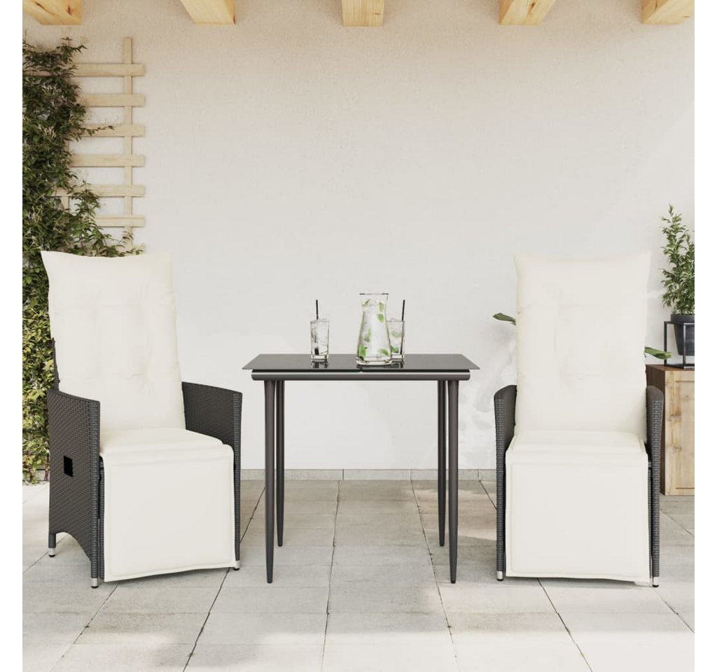 vidaXL Gartensessel, Outdoor Sessel mit Kissen 2 Stk. Verstellbar Schwarz Poly Rattan vidaXL Gartensessel, Outdoor Sessel mit Kissen 2 Stk. Verstellbar Schwarz Poly Rattan von vidaXL