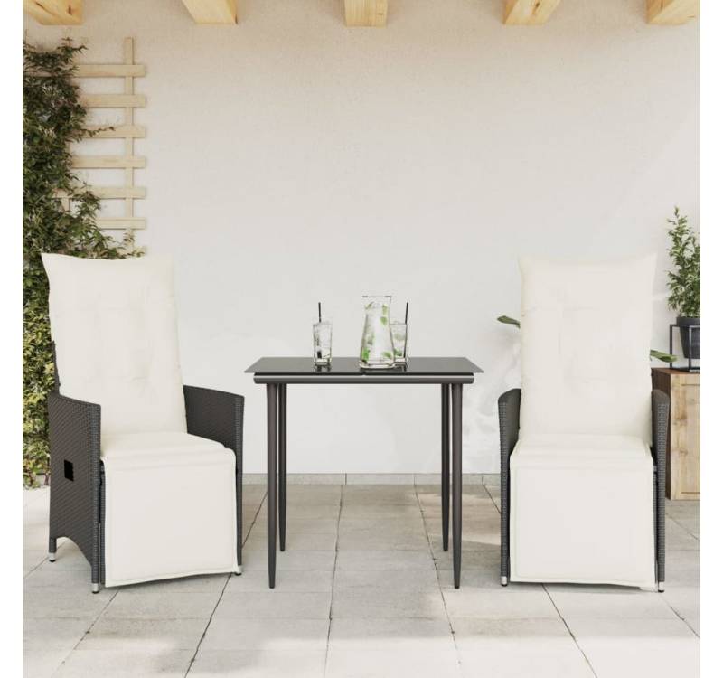 vidaXL Gartensessel, Outdoor Sessel mit Kissen 2 Stk. Verstellbar Schwarz Poly Rattan vidaXL Gartensessel, Outdoor Sessel mit Kissen 2 Stk. Verstellbar Schwarz Poly Rattan von vidaXL