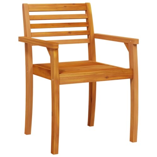 vidaXL Gartenstühle 2 STK., Gartenstuhl mit Latten-Design, Stuhl Sessel für Garten Balkon Terrasse, Stuhlset Gartenmöbel, Massivholz Akazie von vidaXL