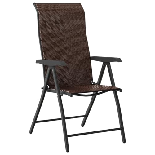 vidaXL Gartenstühle 4 STK., Gartenstuhl Hochlehner Klappbar, Klappstuhl Verstellbar, Stuhl Balkonstuhl Terrassenstuhl, Braun Poly Rattan vidaXL Gartenstühle 4 STK., Gartenstuhl Hochlehner Klappbar, Klappstuhl Verstellbar, Stuhl Balkonstuhl Terrassenstuhl, Braun Poly Rattan von vidaXL