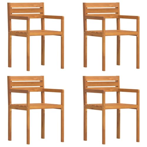 vidaXL Gartenstühle 4 STK. 50x53x80 cm Massivholz Akazie von vidaXL