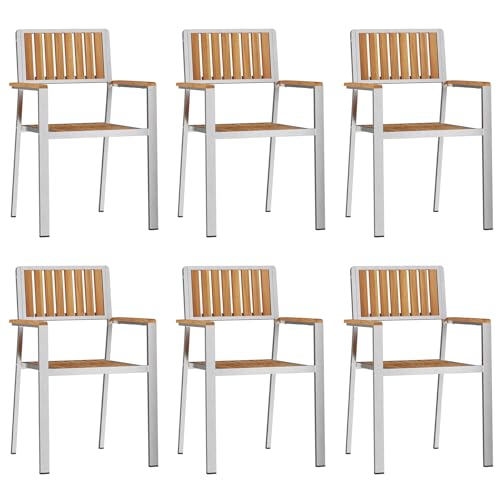 vidaXL Gartenstühle 6 STK. Stapelbar 54,5x56x87 cm Massivholz Teak vidaXL Gartenstühle 6 STK. Stapelbar 54,5x56x87 cm Massivholz Teak von vidaXL