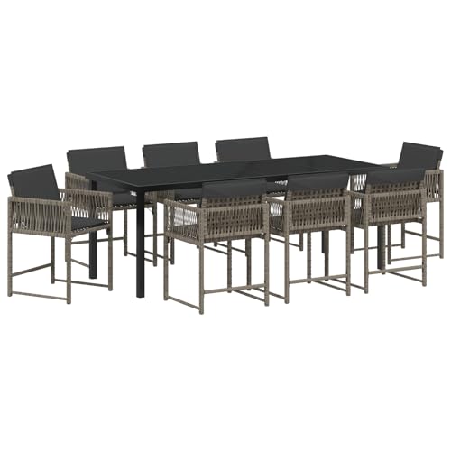 vidaXL Gartenstühle mit Kissen 4 Stück Grau Poly-Rattan Strapazierfähige Bequeme Außen Sitzgruppe Für Terrasse Balkon Essstuhl Rattan PE vidaXL Gartenstühle mit Kissen 4 Stück Grau Poly-Rattan Strapazierfähige Bequeme Außen Sitzgruppe Für Terrasse Balkon Essstuhl Rattan PE von vidaXL
