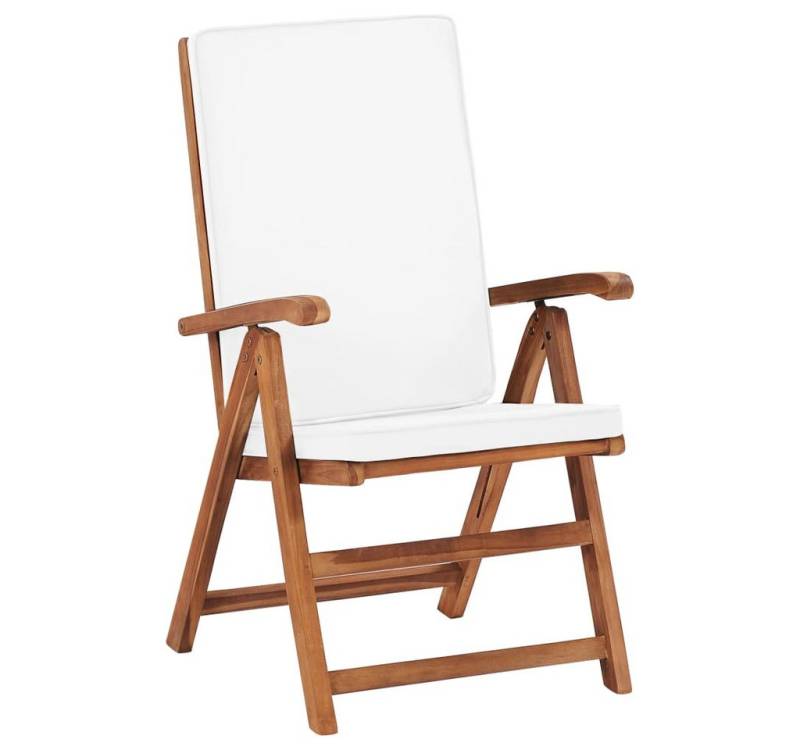 vidaXL Gartenstuhl, Garten-Liegestühle 2 Stk. mit Auflagen Massivholz Teak von vidaXL