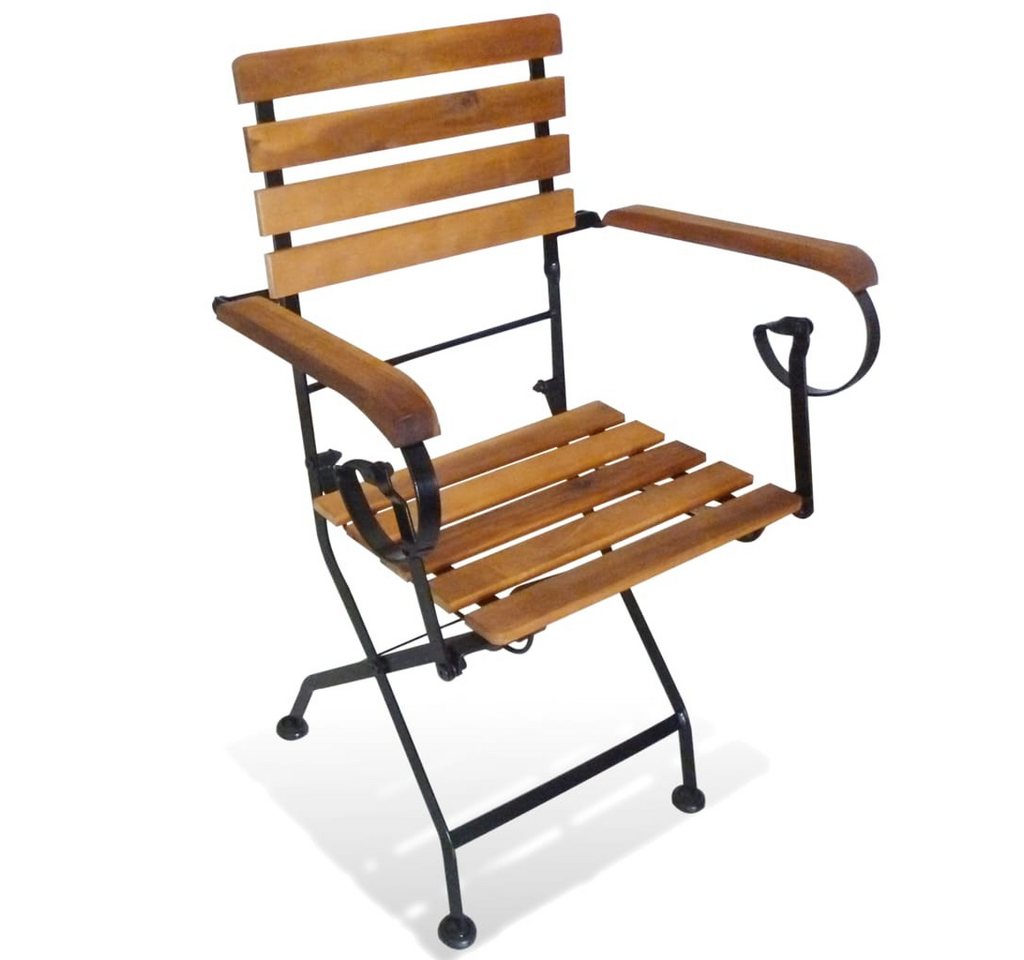 vidaXL Gartenstuhl, Klappbare Gartenstühle 2 Stk. Stahl und Massivholz Akazie vidaXL Gartenstuhl, Klappbare Gartenstühle 2 Stk. Stahl und Massivholz Akazie von vidaXL