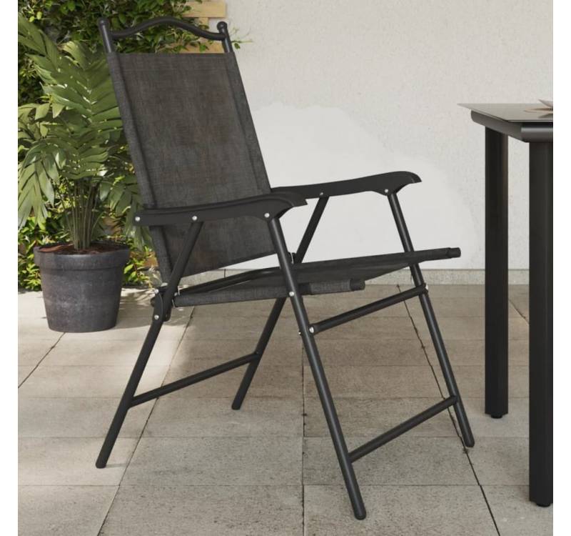 vidaXL Gartenstuhl, Klappbare Gartenstühle 4 Stk. Graumeliert Stahl und Textilene vidaXL Gartenstuhl, Klappbare Gartenstühle 4 Stk. Graumeliert Stahl und Textilene von vidaXL