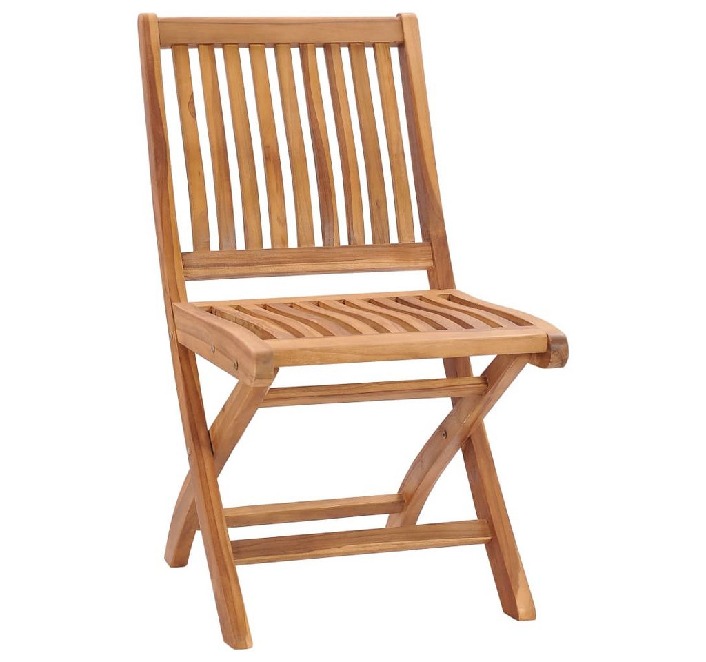 vidaXL Gartenstuhl, Klappbare Gartenstühle 6 Stk. Massivholz Teak von vidaXL