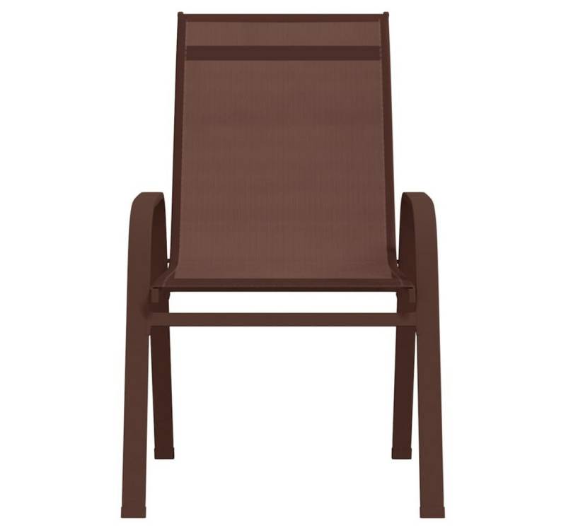 vidaXL Gartenstuhl, Stapelbare Gartenstühle 4 Stk. Braun Textilene von vidaXL
