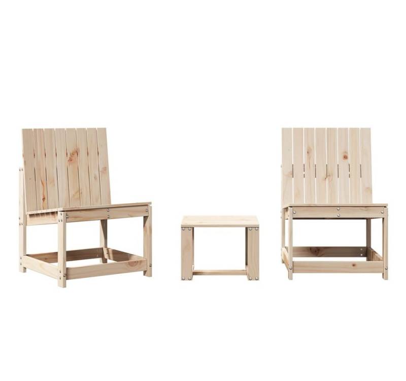vidaXL Gartenstuhl 3-tlg. Garten-Lounge-Set Massivholz Kiefer (1 St) von vidaXL