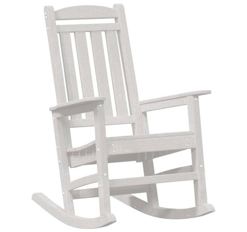 vidaXL Gartenstuhl Schaukelstuhl für den Garten Weiß 70 x 92 x 108cm HDPE (1 St) von vidaXL