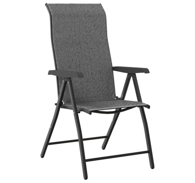 vidaXL Gartenstuhl Gartenstühle 8 Stk. Klappbar Grau Poly Rattan (8 St) von vidaXL