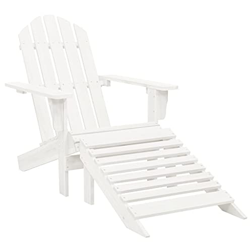 vidaXL Gartenstuhl Holzstuhl Gartensessel Liegestuhl Stuhl Deckchair Fußhocker von vidaXL