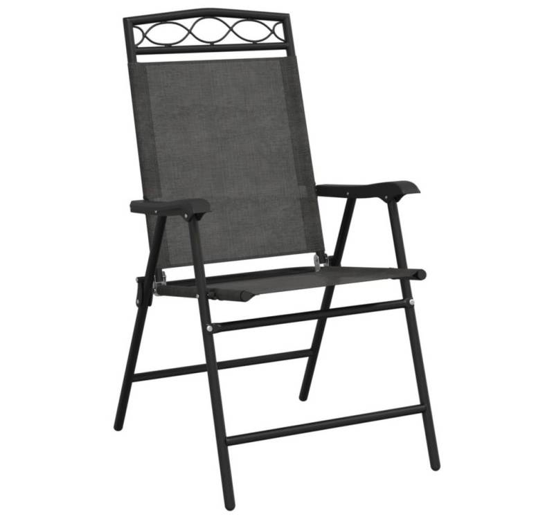 vidaXL Gartenstuhl Klappbare Gartenstühle 8 Stk. Graumeliert Stahl und Textilene (8 St) von vidaXL