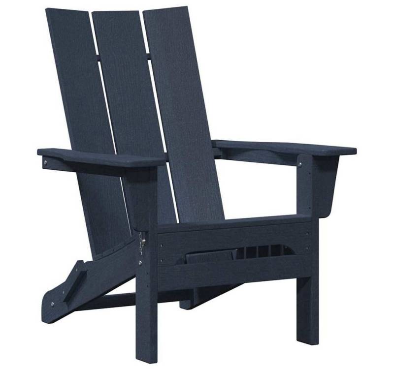 vidaXL Gartenstuhl Klappbarer Adirondack-Stuhl Marineblau 80,5 x 74,5 x 92 cm HDPE (1 St) von vidaXL
