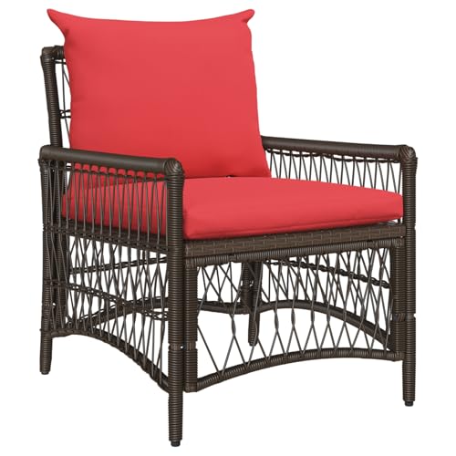 vidaXL Gartenstuhl Braun 60 x 70 x 78 cm Poly-Rattan von vidaXL