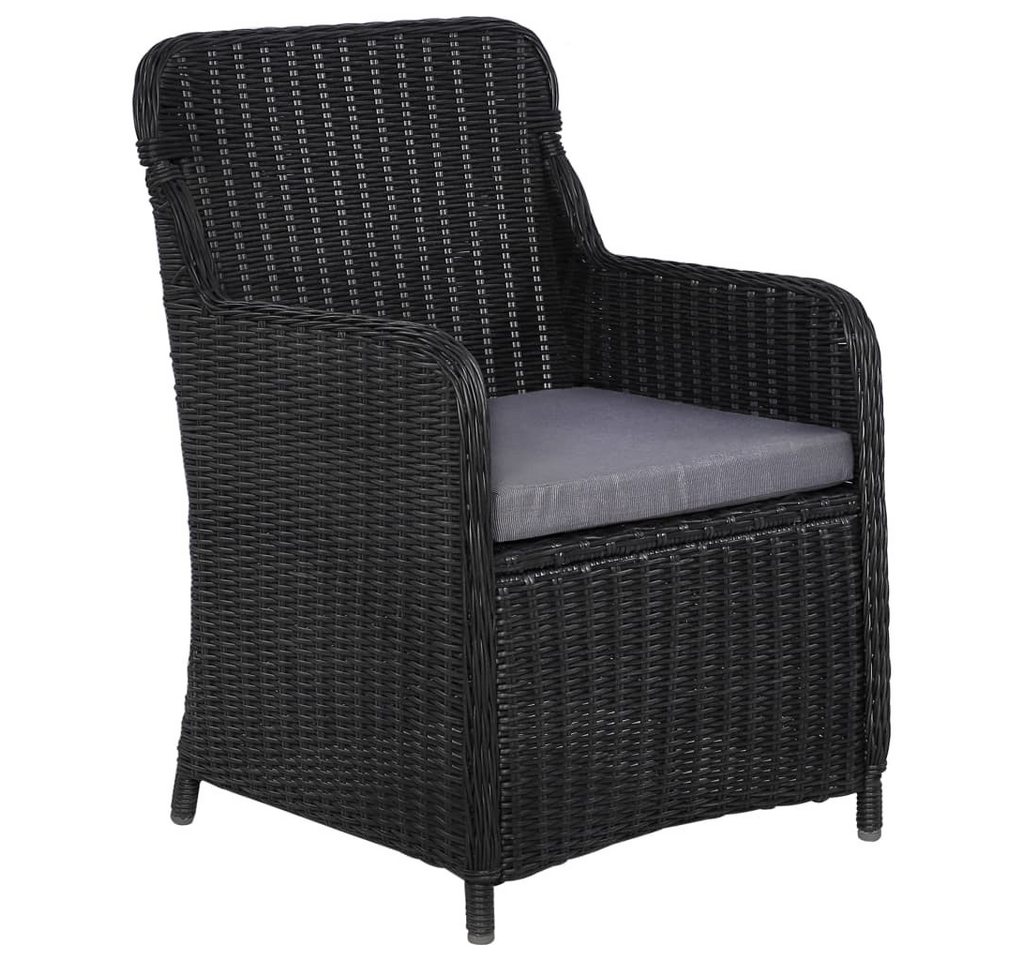 vidaXL Gartenstuhl, Outdoor Stühle mit Polster 2 Stk. Poly Rattan Schwarz vidaXL Gartenstuhl, Outdoor Stühle mit Polster 2 Stk. Poly Rattan Schwarz von vidaXL