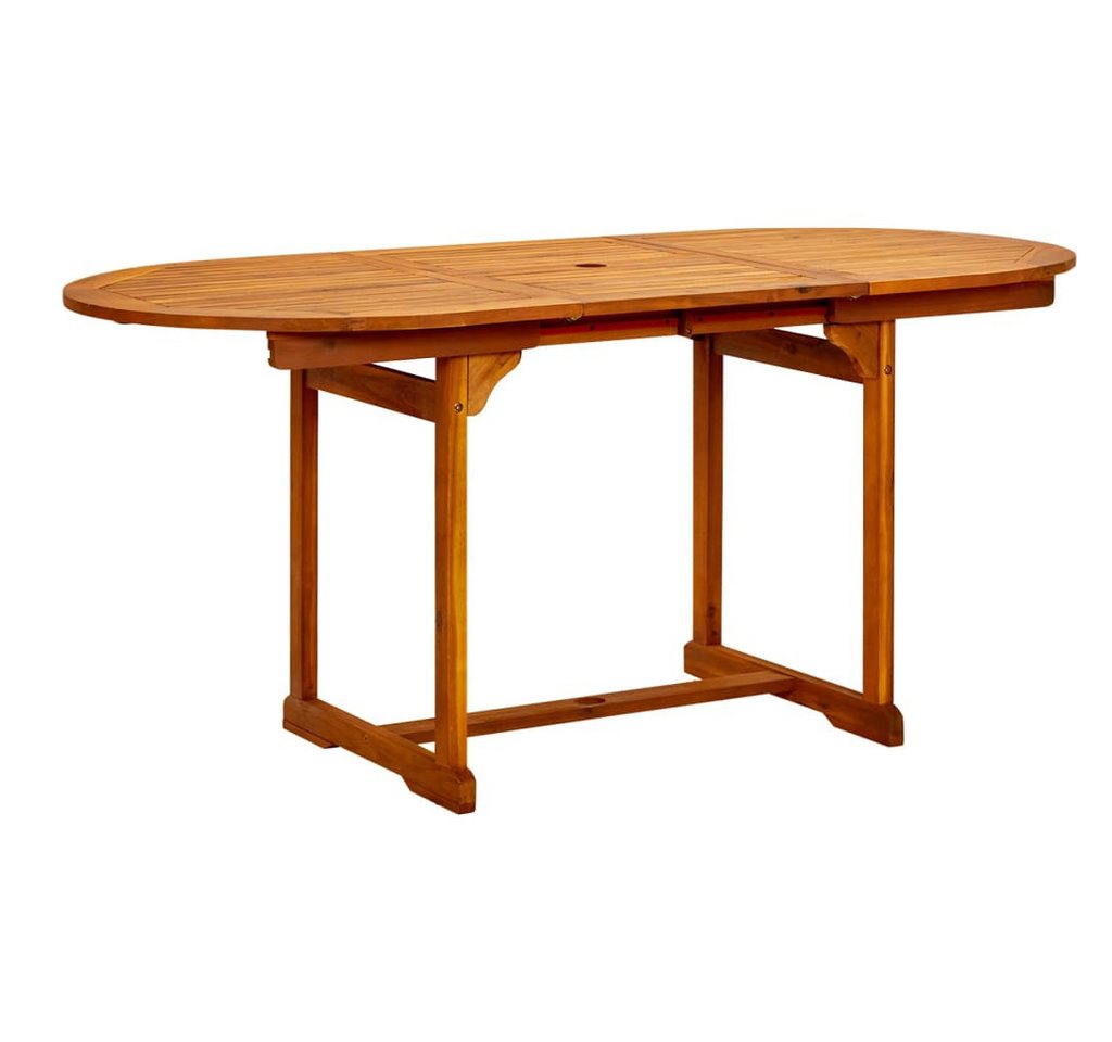 vidaXL Gartentisch, Garten-Esstisch (120-170)x80x75 cm Massivholz Akazie von vidaXL