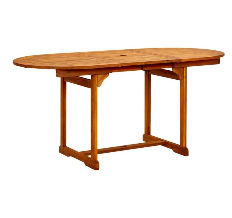 vidaXL Gartentisch, Garten-Esstisch (120-170)x80x75 cm Massivholz Akazie von vidaXL