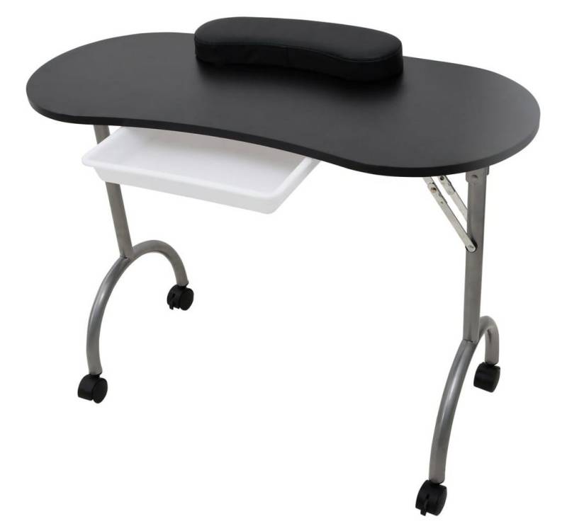 vidaXL Gartentisch, Klappbarer Maniküre-Tisch mit Rollen Schwarz vidaXL Gartentisch, Klappbarer Maniküre-Tisch mit Rollen Schwarz von vidaXL