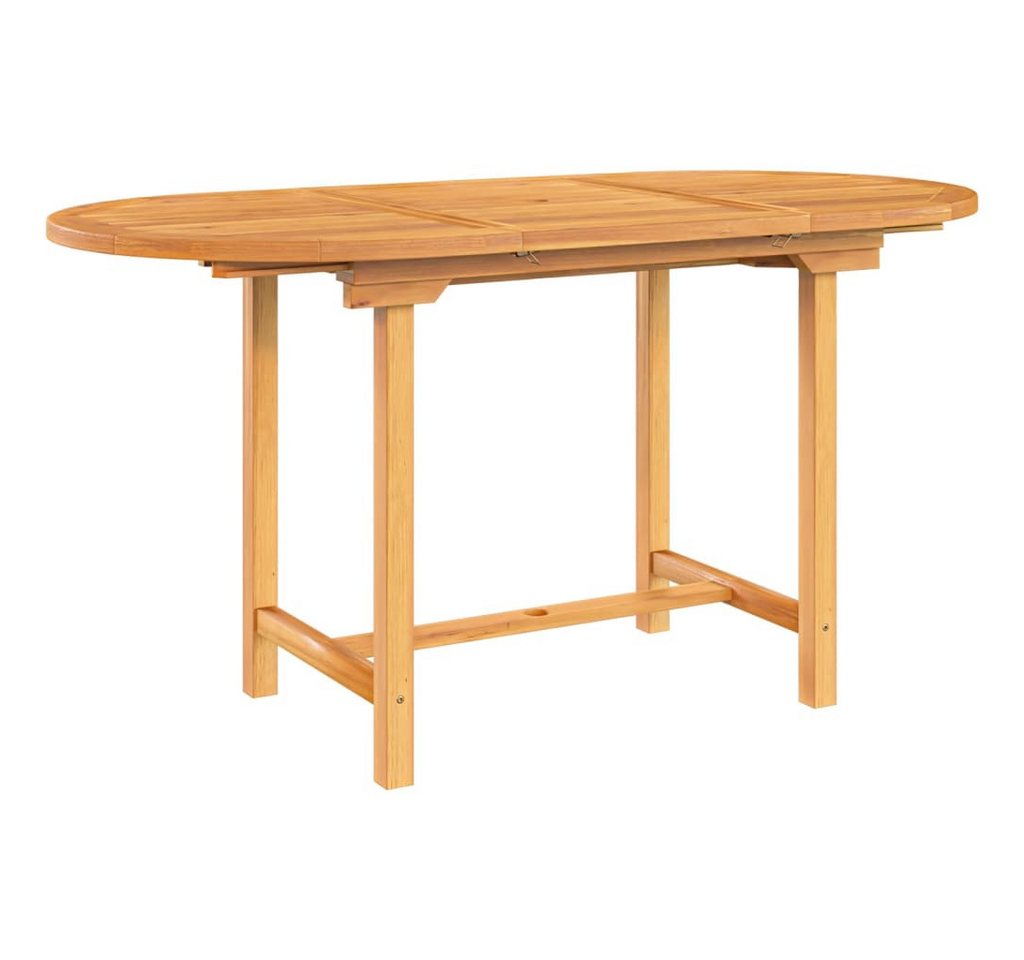 vidaXL Gartentisch, Outdoor Tisch Ausziehbar 110-160x80x75 cm Massivholz Teak von vidaXL