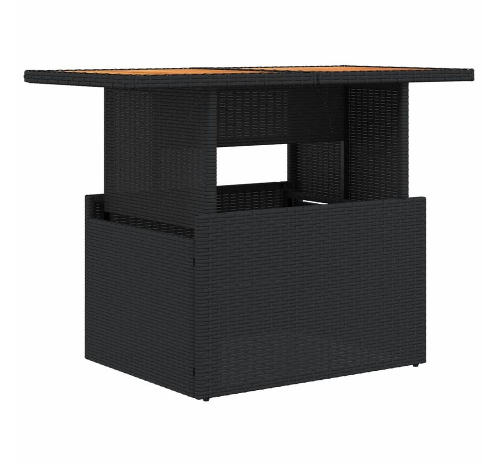 vidaXL Gartentisch, Outdoor Tisch Schwarz 100x55x73 cm Poly Rattan und Akazienholz vidaXL Gartentisch, Outdoor Tisch Schwarz 100x55x73 cm Poly Rattan und Akazienholz von vidaXL
