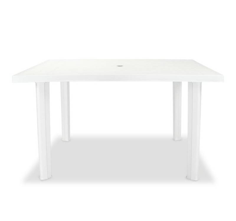 vidaXL Gartentisch, Outdoor Tisch Weiß 126 x 76 x 72 cm Kunststoff vidaXL Gartentisch, Outdoor Tisch Weiß 126 x 76 x 72 cm Kunststoff von vidaXL