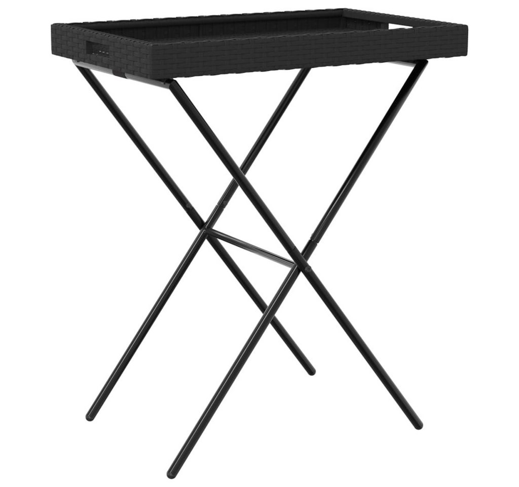 vidaXL Gartentisch, Tabletttisch Klappbar Schwarz 65x40x75 cm Poly Rattan vidaXL Gartentisch, Tabletttisch Klappbar Schwarz 65x40x75 cm Poly Rattan von vidaXL